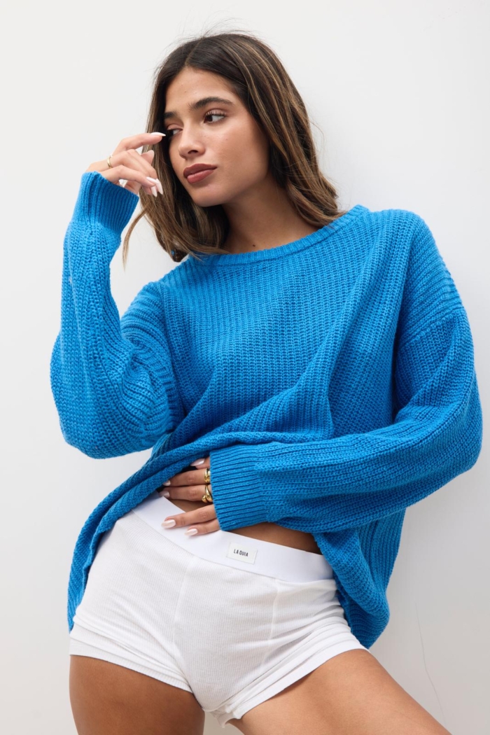 Sweater básico azul