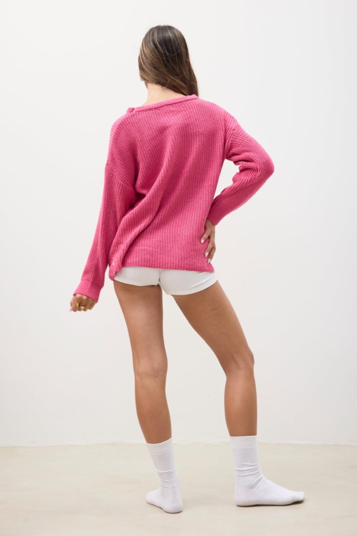 Sweater básico fucsia - Imagen 5