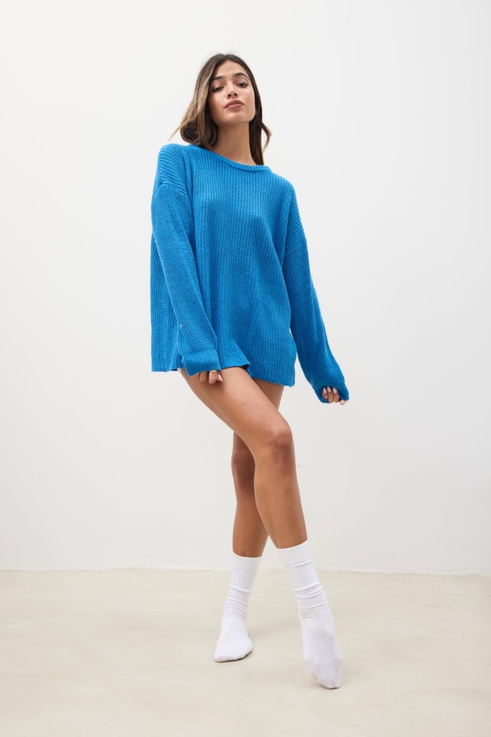 Sweater básico azul - Imagen 2