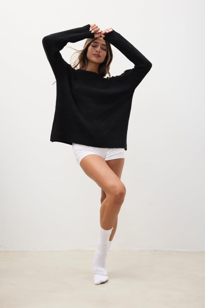 Sweater Basico Negro - Imagen 2