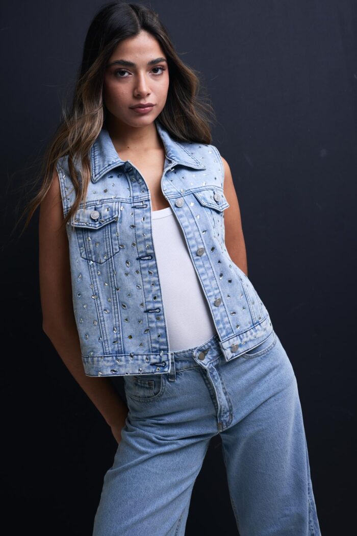 Chaleco Denim Piedras - Imagen 3