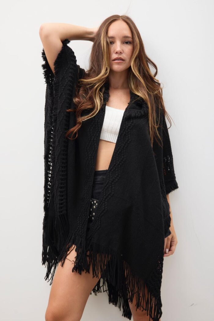Poncho Ecuador Negro - Imagen 4