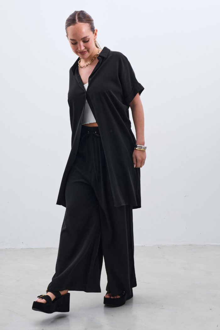 Pantalon Tencel Negro - Imagen 2
