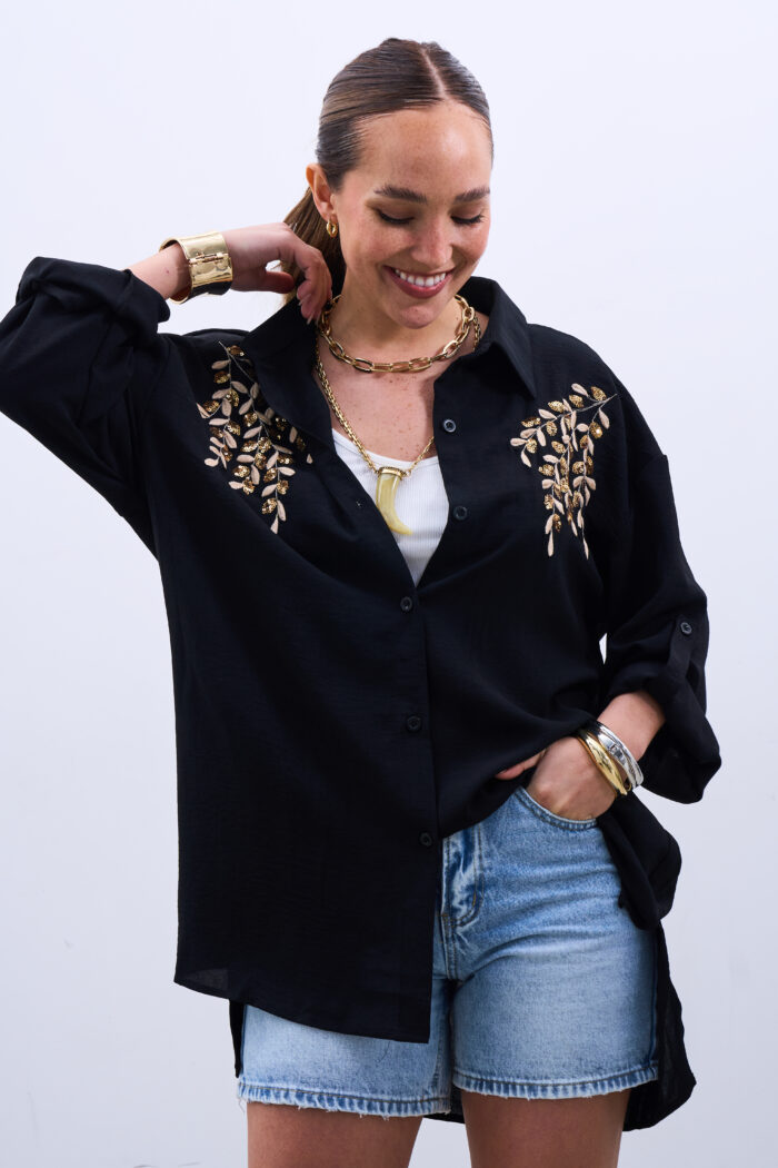 Camisa Soltar Negro - Imagen 2
