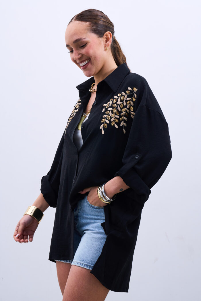 Camisa Soltar Negro - Imagen 3