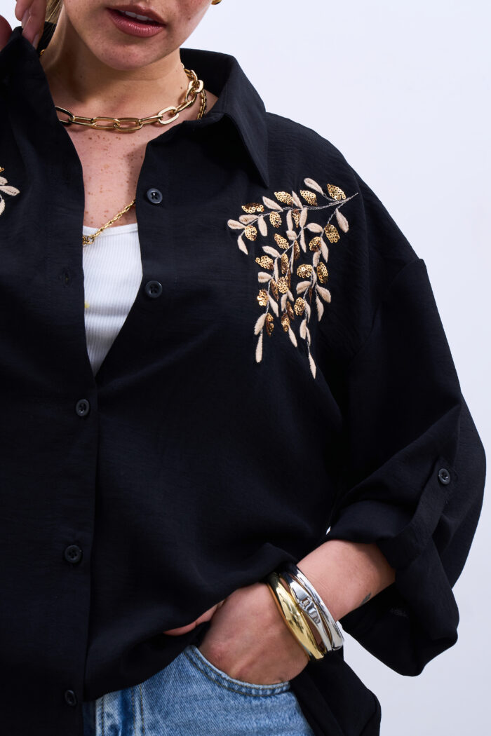 Camisa Soltar Negro - Imagen 4
