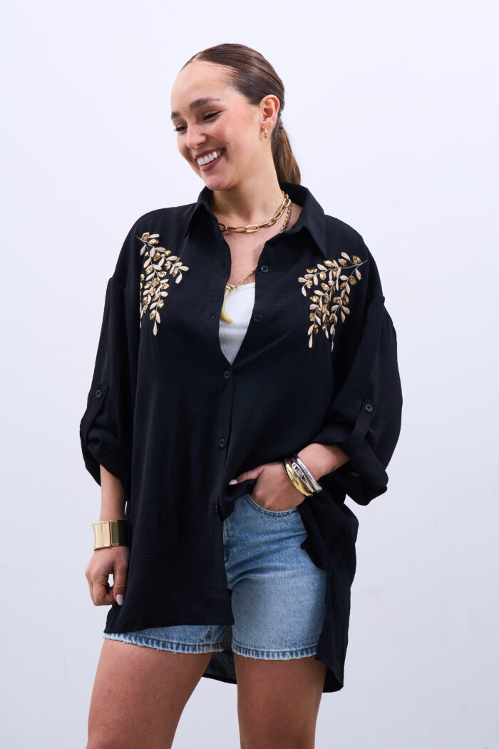Camisa Soltar Negro - Imagen 5