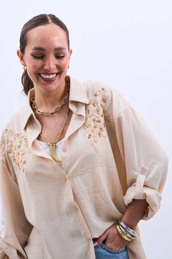 Camisa Soltar Beige