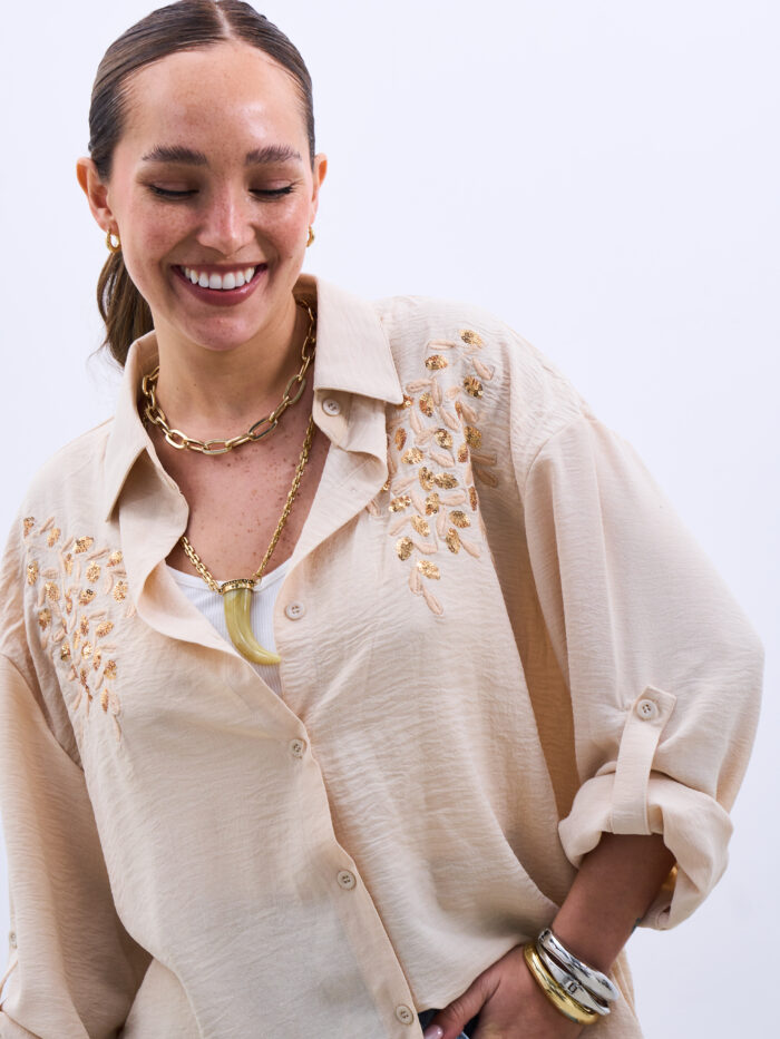 Camisa Soltar Beige