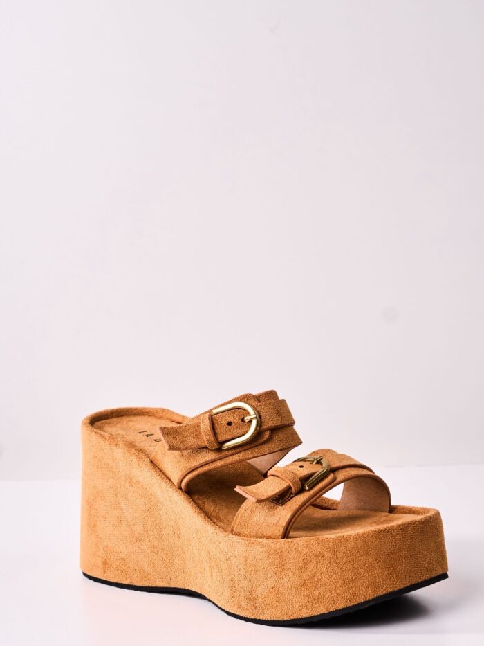 Sandalia Flatform Harbor Camel