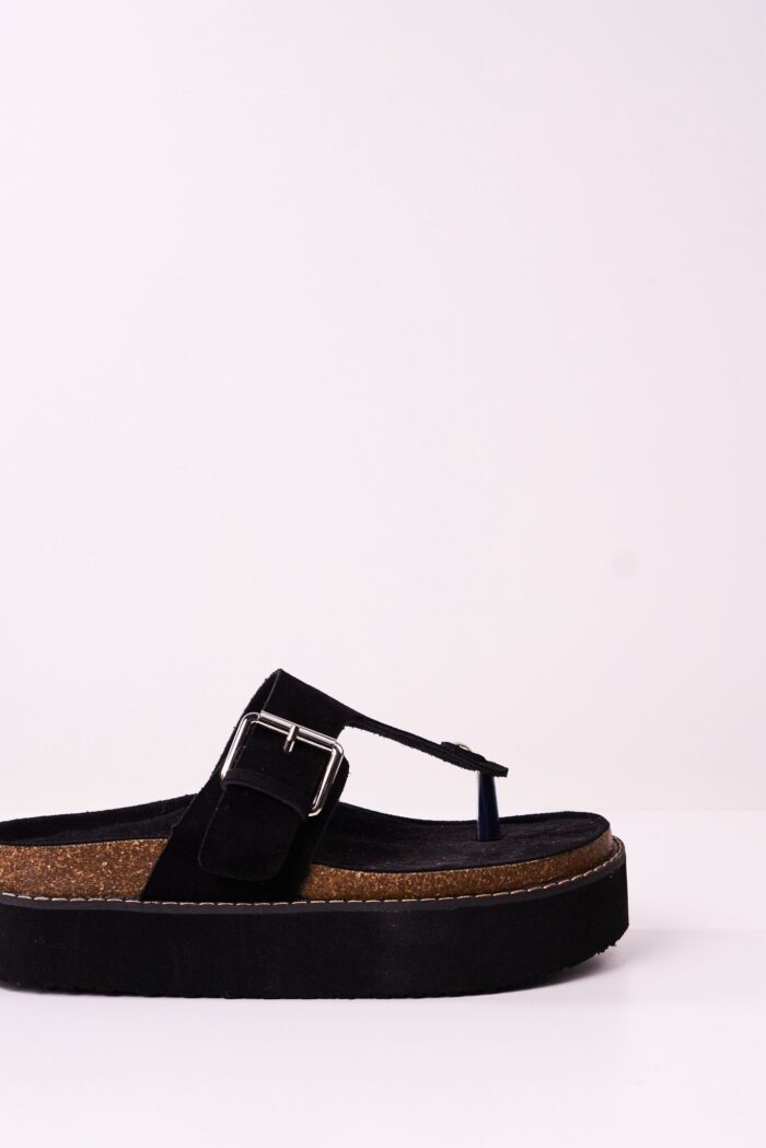 Sandalia Flatform Flip Negra - Imagen 2