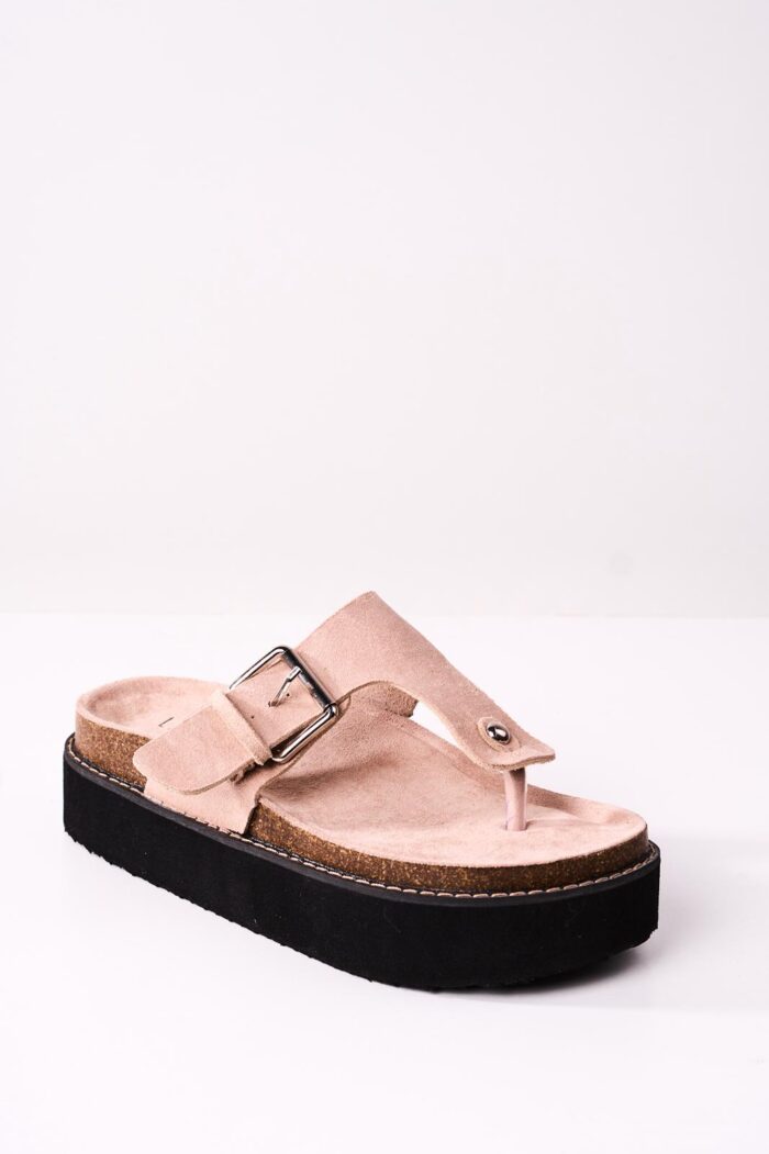 Sandalia Flatform Flip Beige - Imagen 2