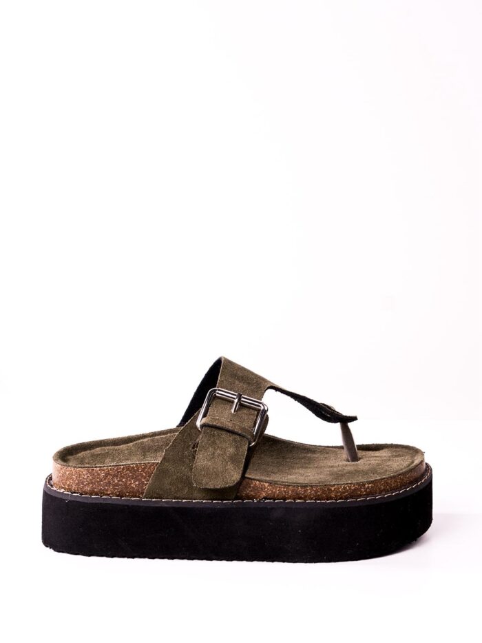 Sandalia Flatform Flip Verde