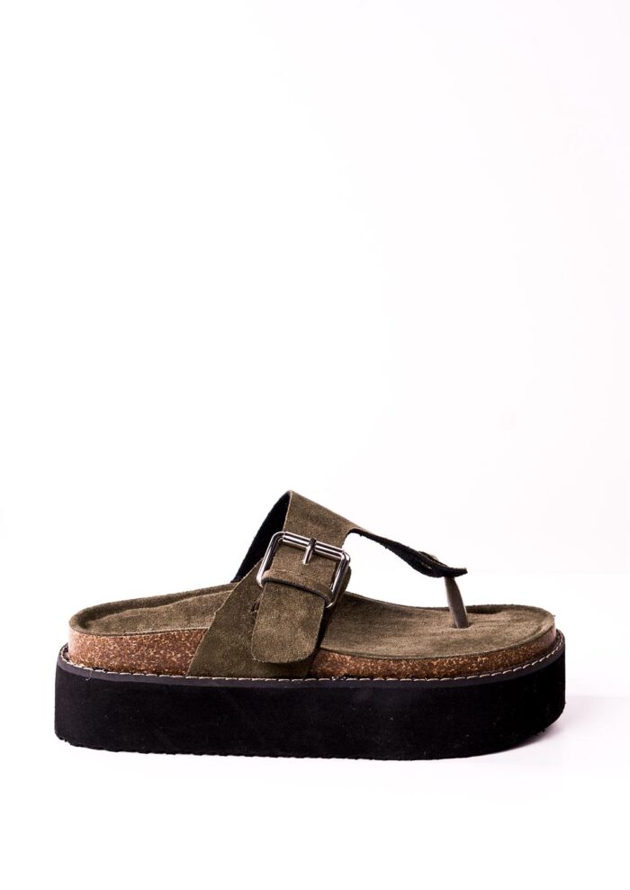 Sandalia Flatform Flip Verde