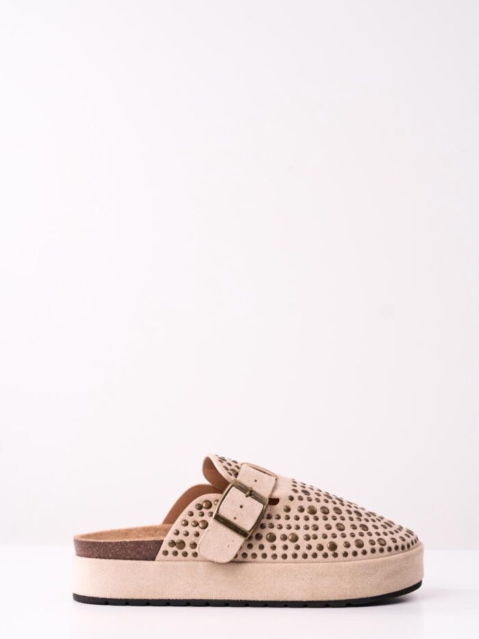 Zueco Straddy Tachas Beige