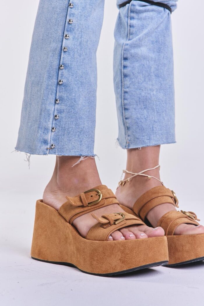 Sandalia Flatform Harbor Camel - Imagen 8