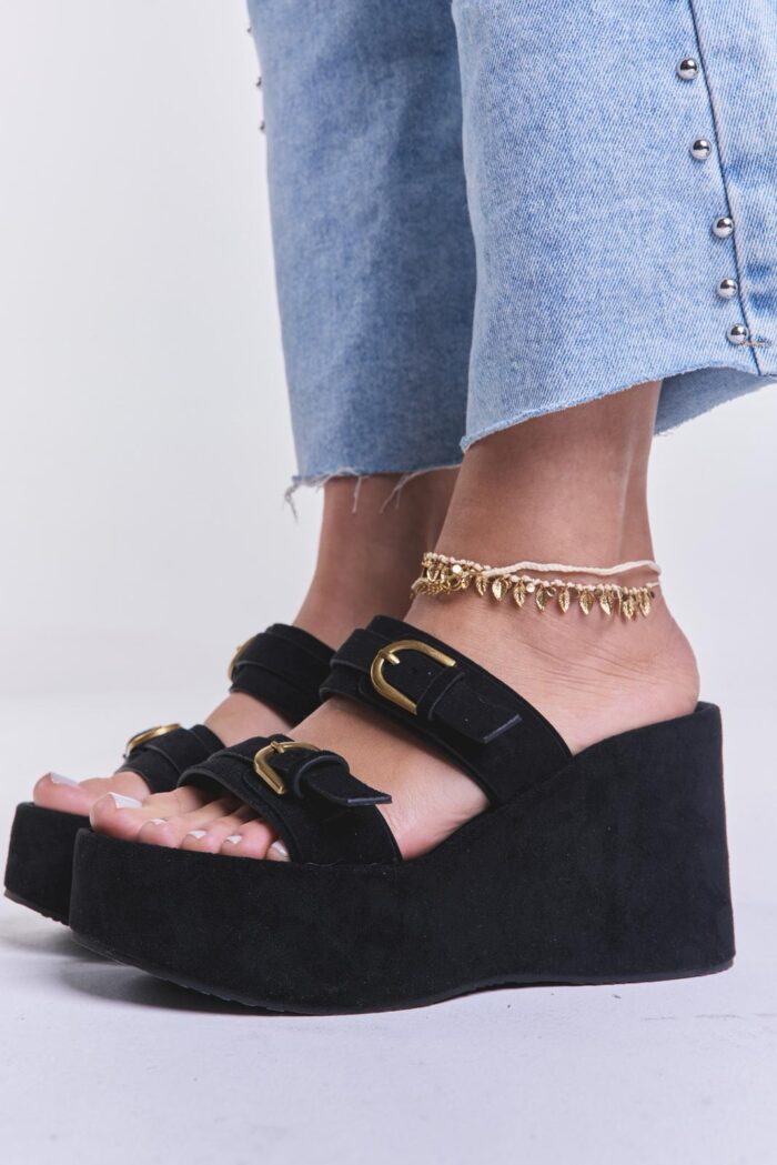 Sandalia Flatform Harbor Negro - Imagen 5