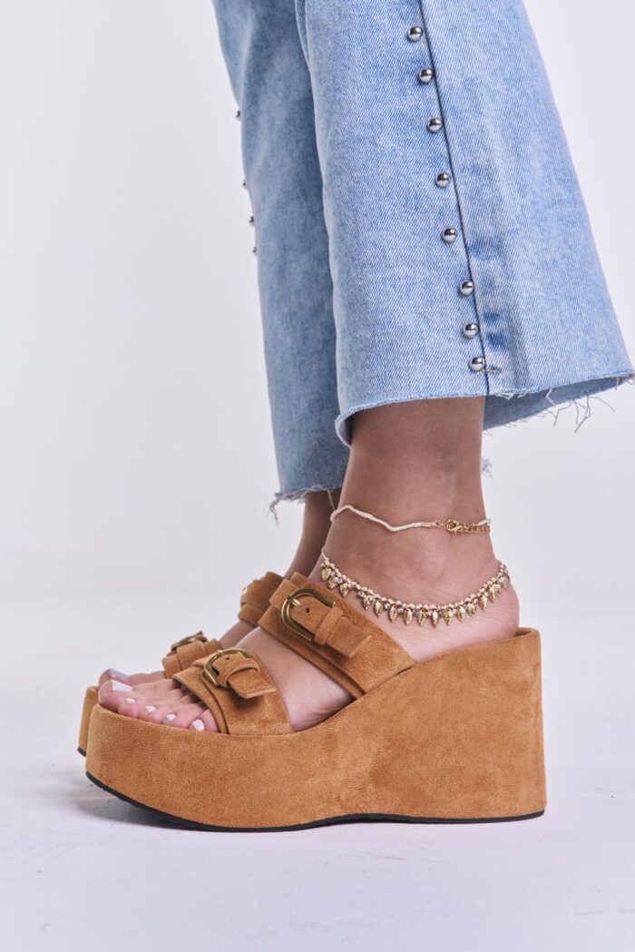 Sandalia Flatform Harbor Camel - Imagen 7