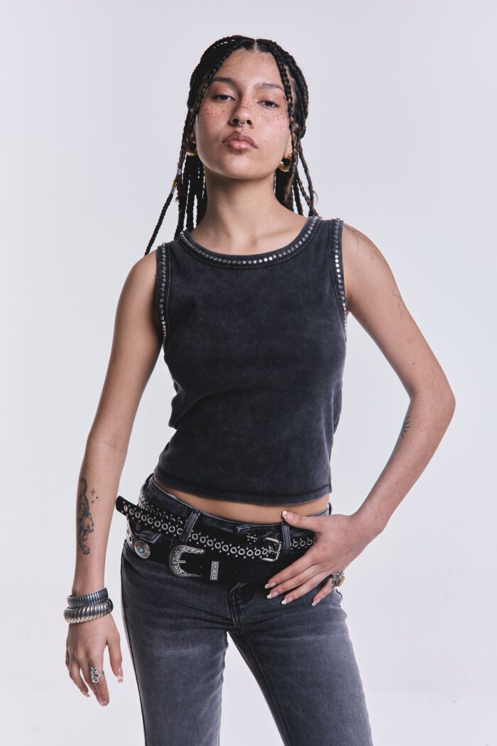 Musculosa One Acid Negro - Imagen 4