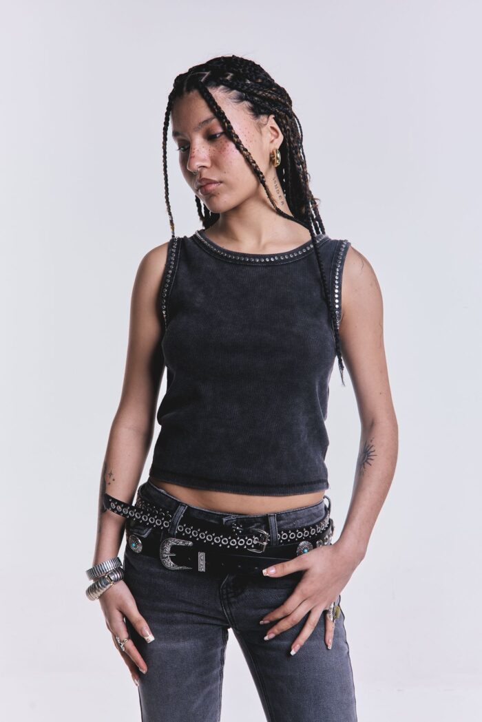 Musculosa One Acid Negro
