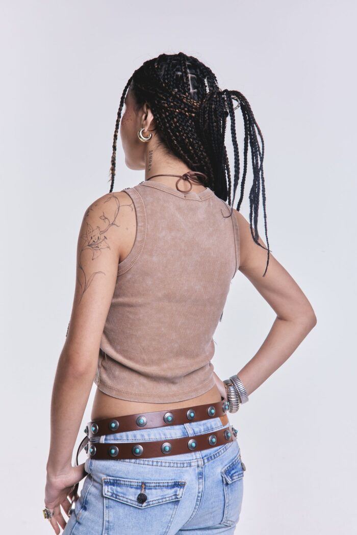 Musculosa One Acid Beige - Imagen 4