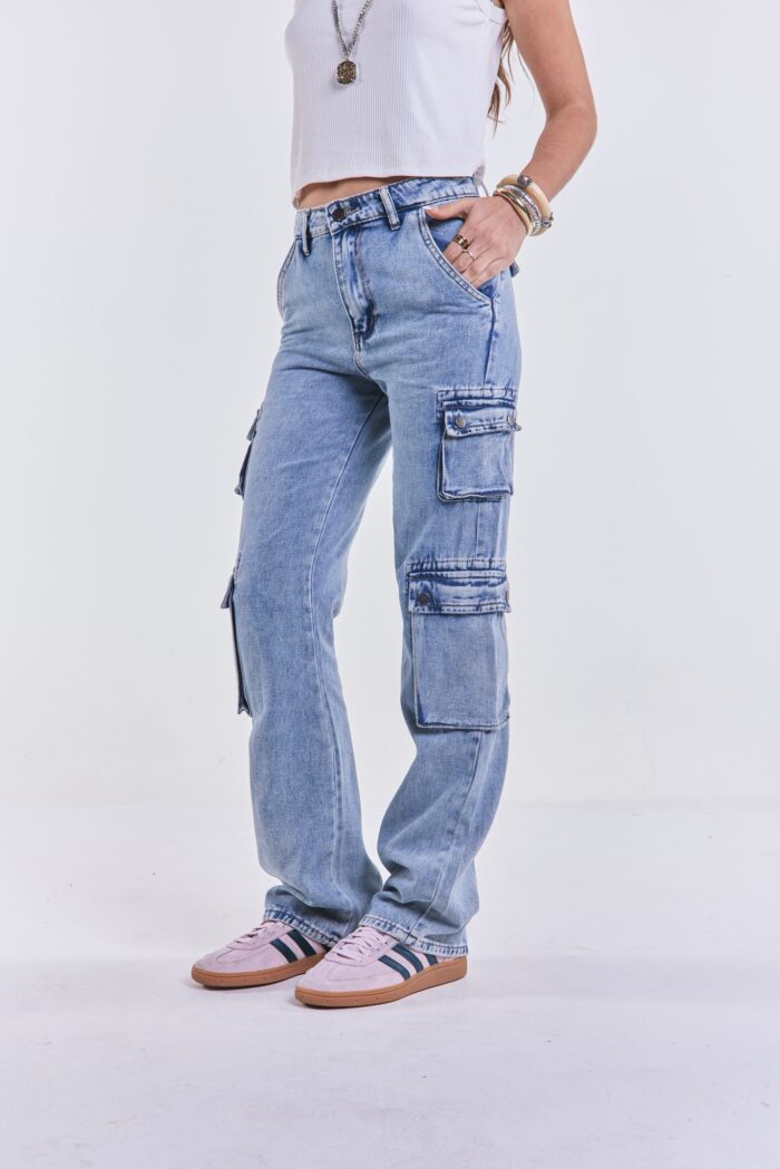 Denim Cargo Gio Celeste - Imagen 4