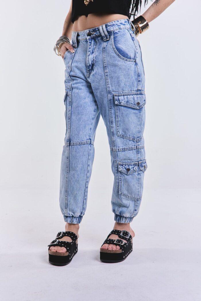 Denim Cargo Icaro Celeste