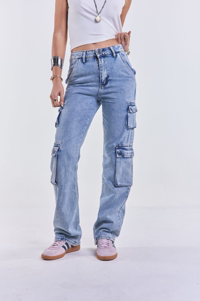 Denim Cargo Gio Celeste