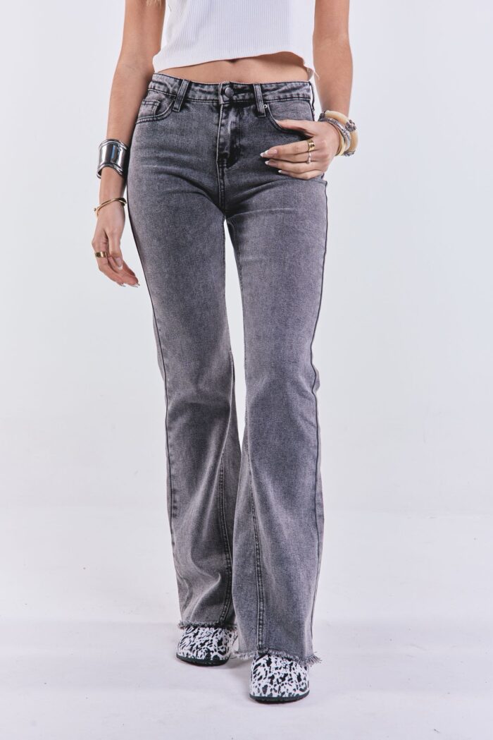Denim Flare Queen Gris - Imagen 5