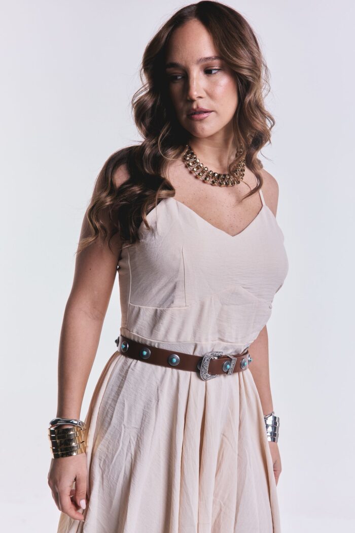 Vestido Volver Beige - Imagen 5