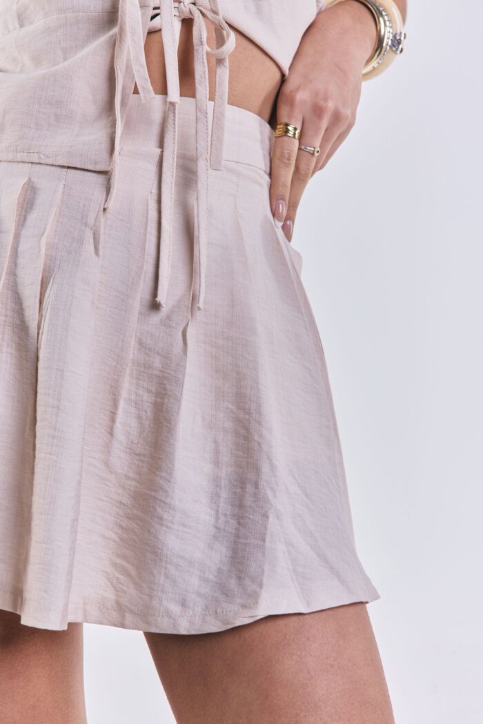 Short Pollera Luz Beige - Imagen 3