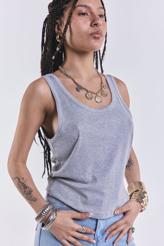 Musculosa Basica Morley Gris - Imagen 2