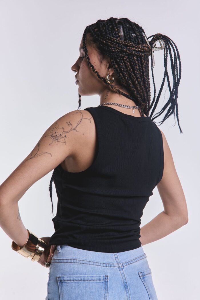 Musculosa Basica Morley Negro - Imagen 2