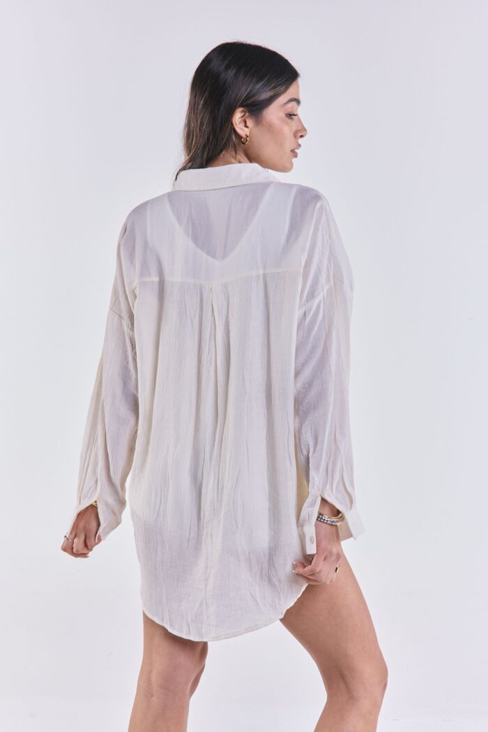 Camisa Bordada Cruda - Imagen 4