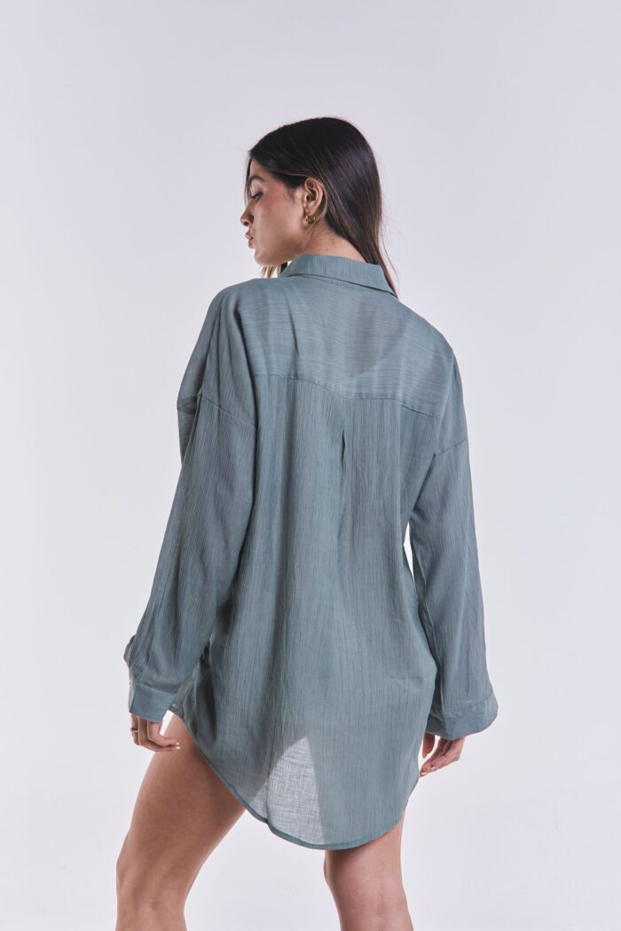 Camisa Bordada Verde - Imagen 4
