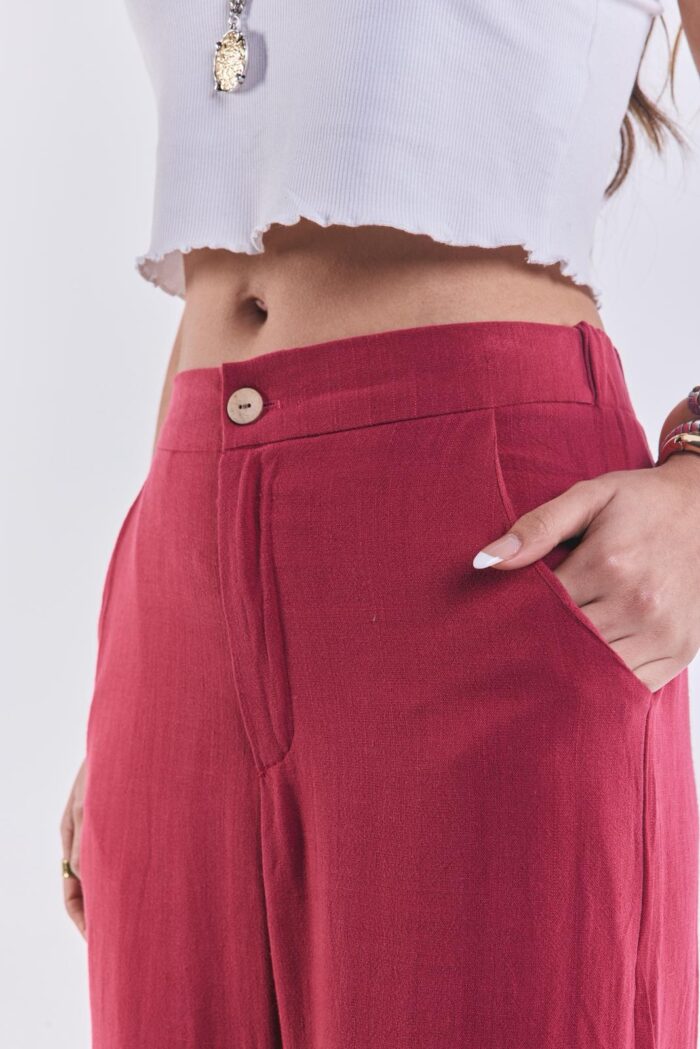 Pantalon Vivir Bordeaux - Imagen 4