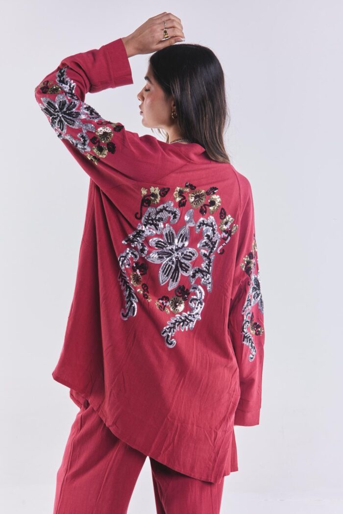 Kimono Vivir Bordeaux - Imagen 4
