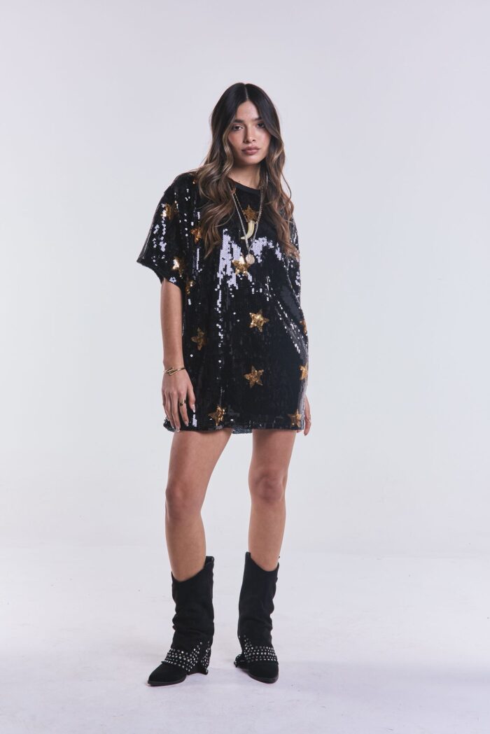 Vestido Estrellas Negro