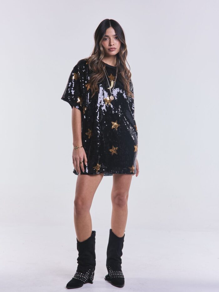 Vestido Estrellas Negro