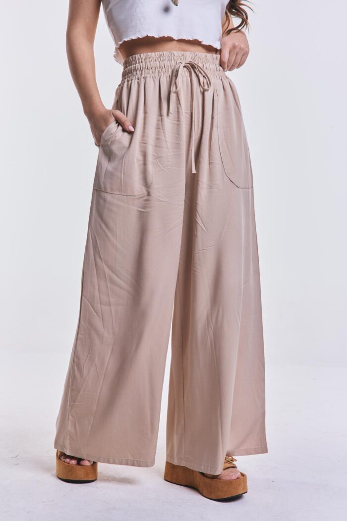 Pantalon Tencel Beige