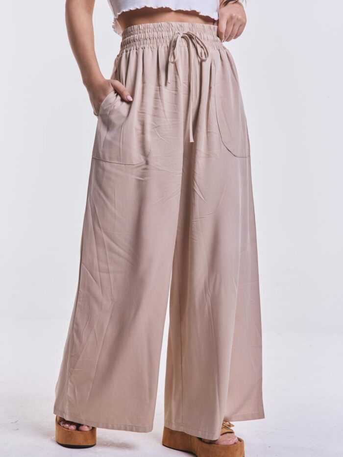 Pantalon Tencel Beige