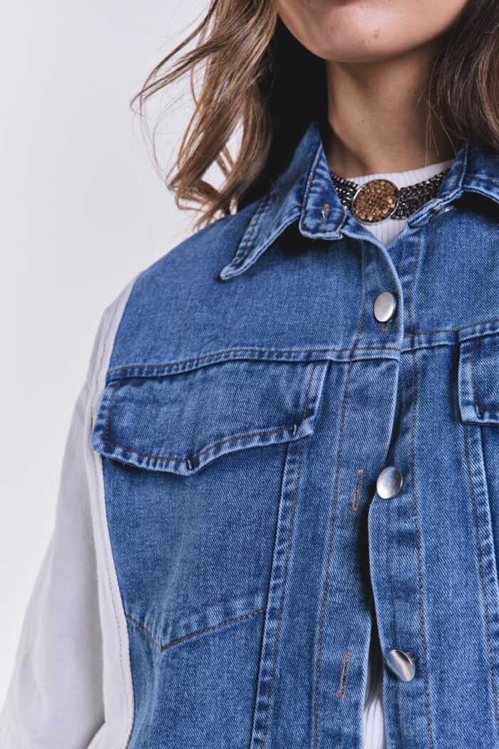 Denim Jacket Combinada Celeste - Imagen 3
