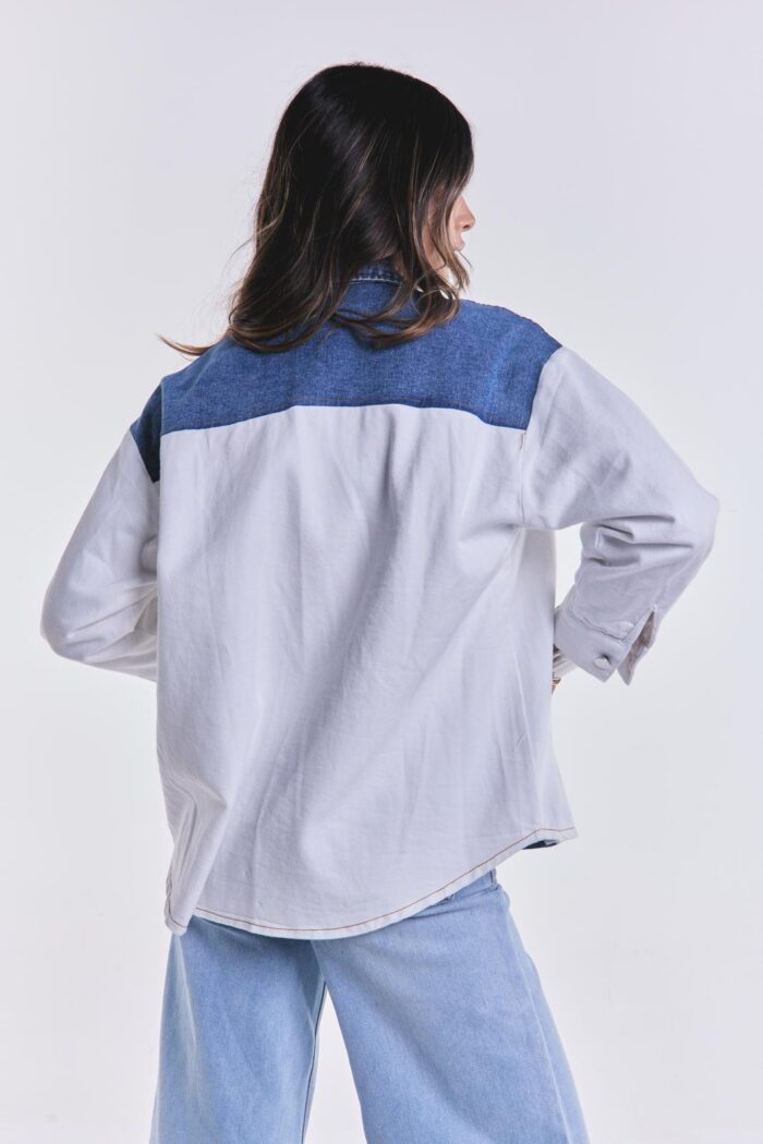 Denim Jacket Combinada Celeste - Imagen 4