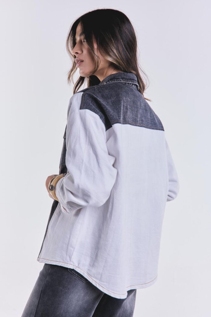 Denim Jacket Combinada Negra - Imagen 2