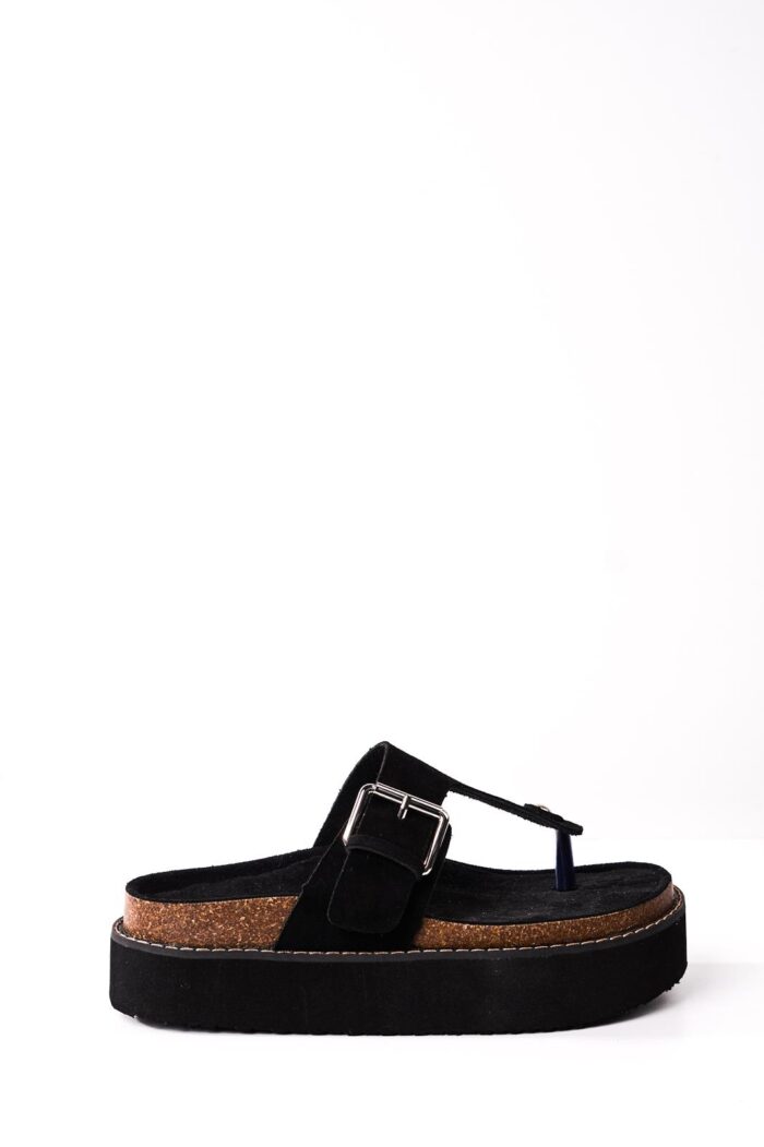 Sandalia Flatform Flip Negra