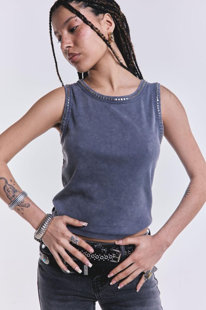 Musculosa One Acid Gris