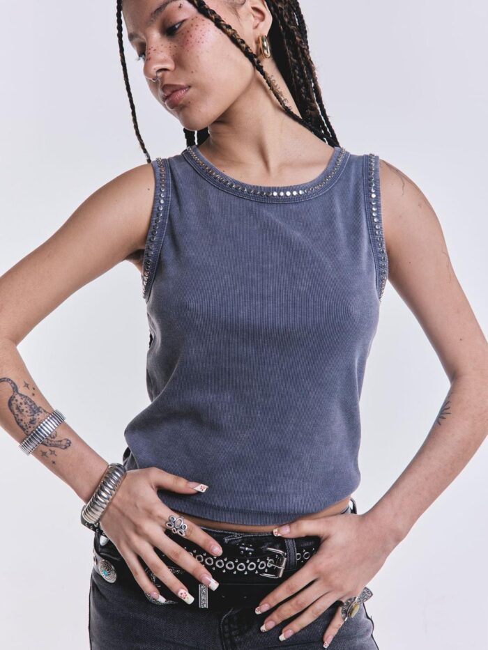 Musculosa One Acid Gris