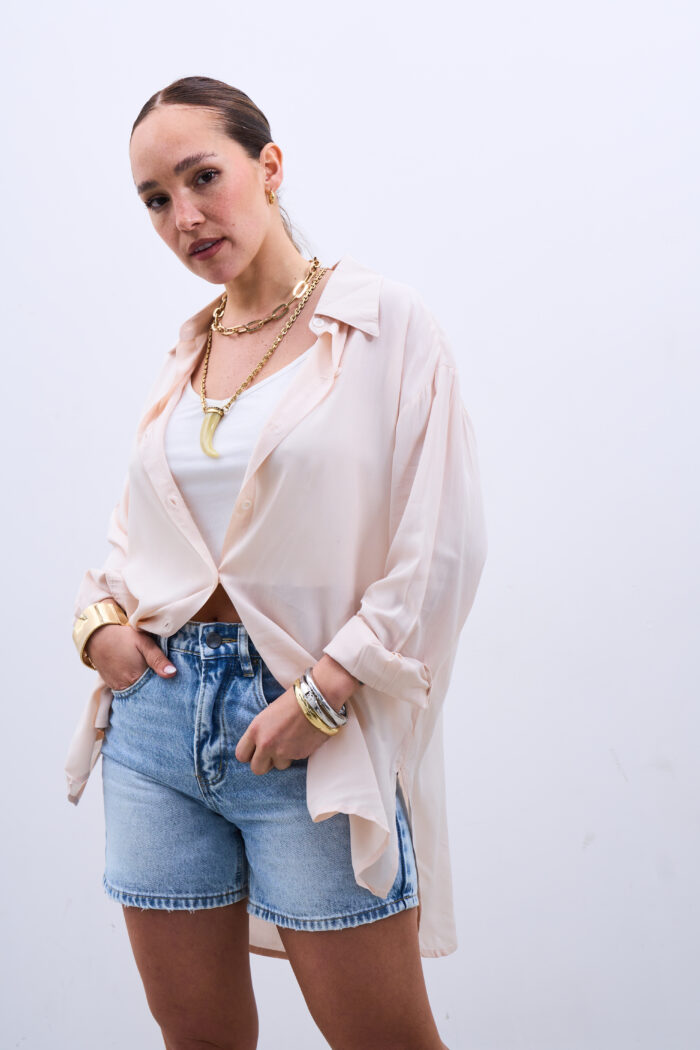 Camisa Lisa Beige - Imagen 3