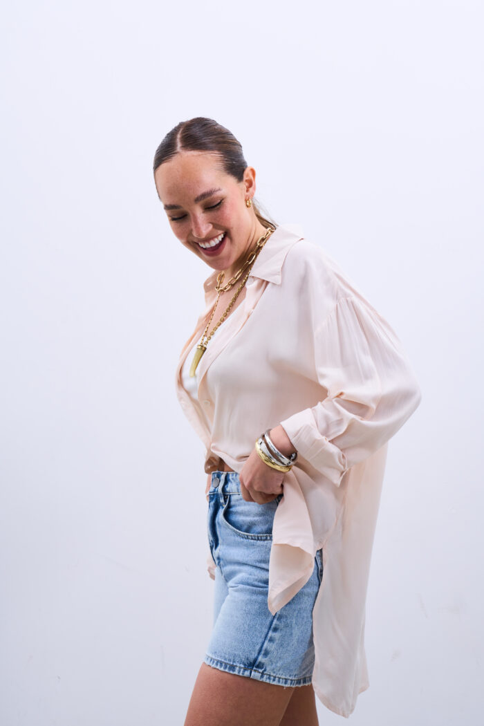 Camisa Lisa Beige - Imagen 5