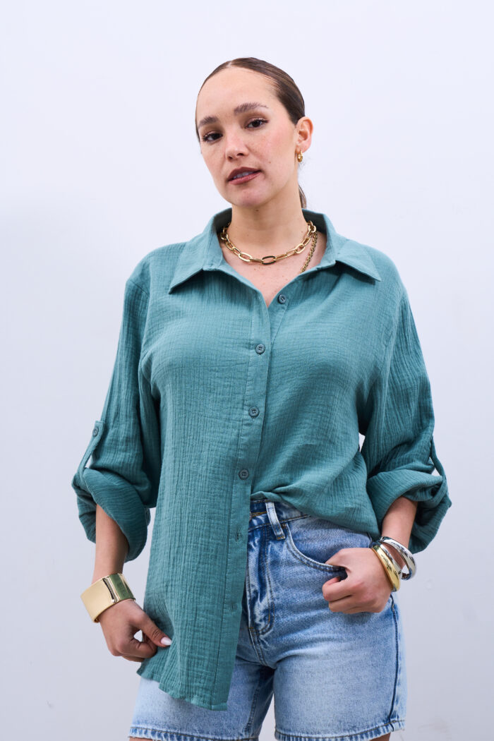 Camisa Muselina Verde - Imagen 3